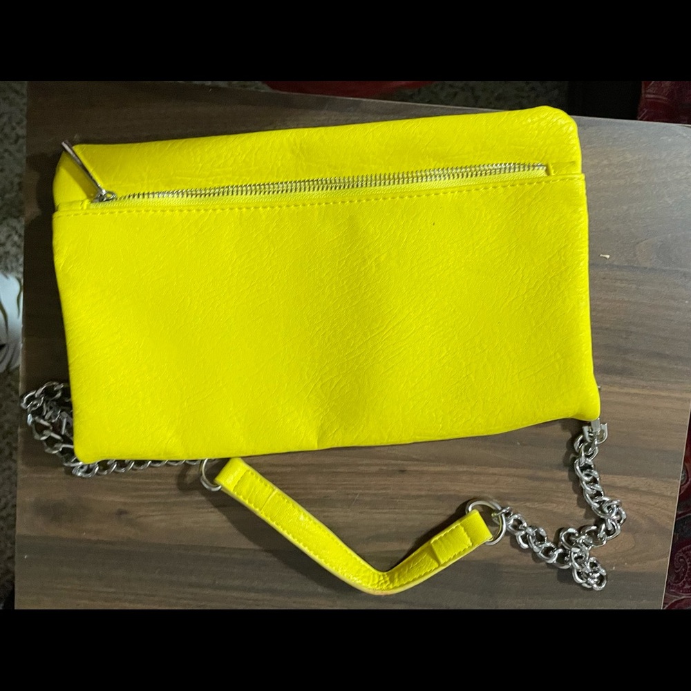 Yellow clutch purse